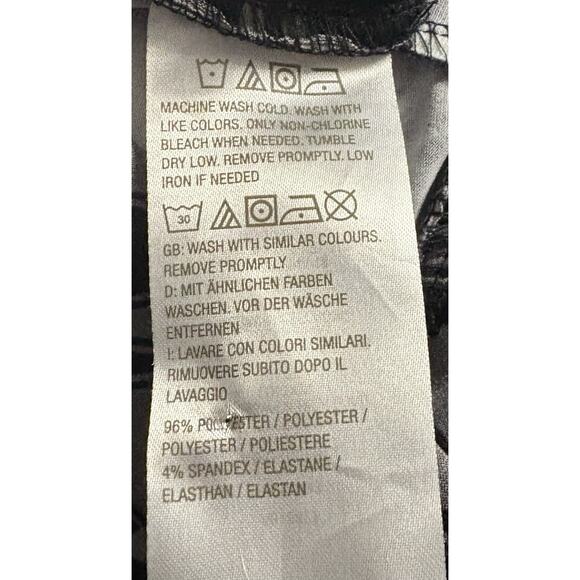 Susan Graver Gray and Black Floral Pull On Wide Leg Knit Pants Size MP - Picture 3 of 3